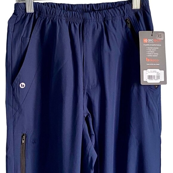 Barco One Men’s Navy Blue Jog Pants Pockets Moisture Wicking XS NEW NWT - Picture 3 of 13